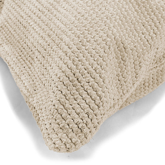 Obdĺžnikový dekoračný poťah na vankúš XL 40 x 80 cm - Pom Pom Slonovinová 02