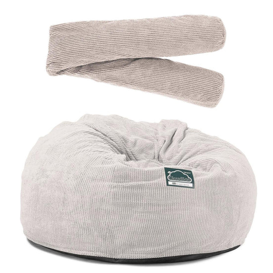 Obrovská pohovka sedací vak z pamäťovej peny CloudSac 1010 XXL - Pom Pom Slonovinová 07