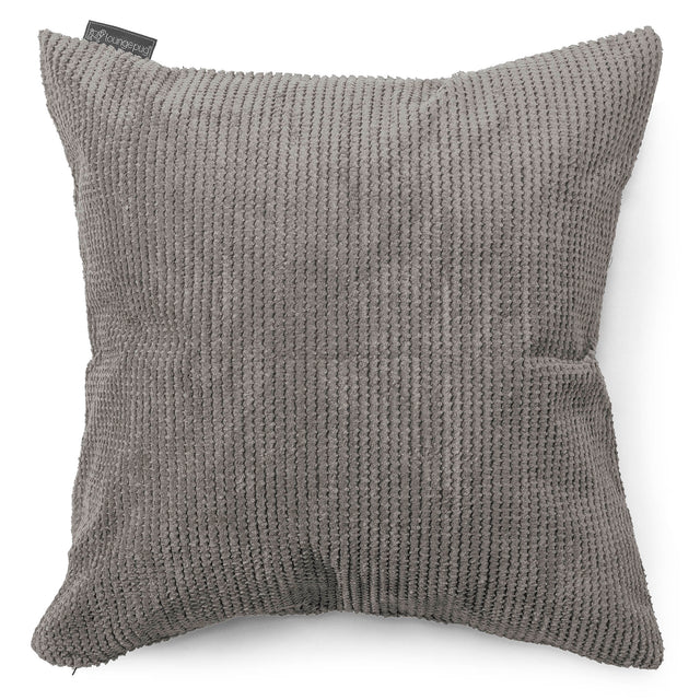 Extra veľký dekoračný poťah na vankúš 70 x 70 cm - Pom Pom Uhľovo šedá 01