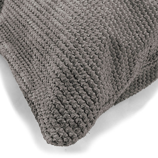 Extra veľký dekoračný poťah na vankúš 70 x 70 cm - Pom Pom Uhľovo šedá 03