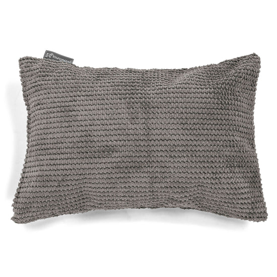 Obdĺžnikový dekoračný poťah na vankúš 35 x 50 cm - Pom Pom Uhľovo šedá 01