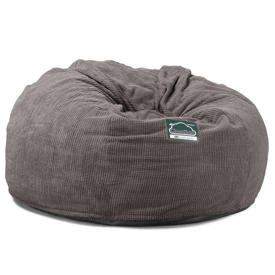 Obrovská pohovka sedací vak z pamäťovej peny CloudSac 1010 XXL - Pom Pom Uhľovo šedá 05