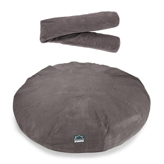 Pohovka sedací vak z pamäťovej peny CloudSac 5000 XXXXXL Titanic - Pom Pom Uhľovo šedá 06