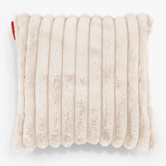 Dekoračný poťah na vankúš 47 x 47 cm - Ultra plyšový kord Smotanová 01