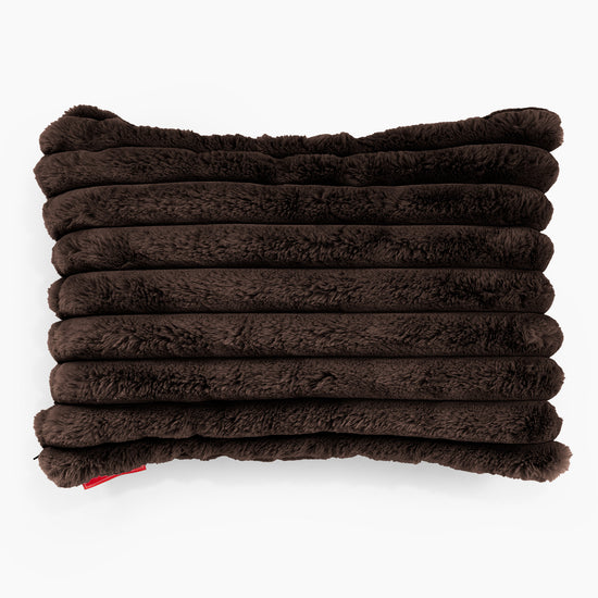 Obdĺžnikový dekoračný poťah na vankúš 35 x 50 cm - Ultra plyšový kord Sobolia 01