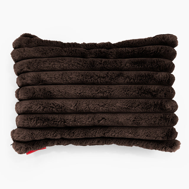 Obdĺžnikový dekoračný poťah na vankúš 35 x 50 cm - Ultra plyšový kord Sobolia 01