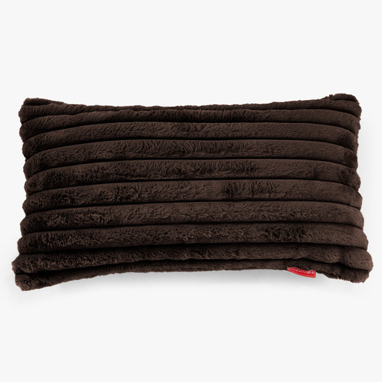 Obdĺžnikový dekoračný poťah na vankúš XL 40 x 80 cm - Ultra plyšový kord Sobolia 01