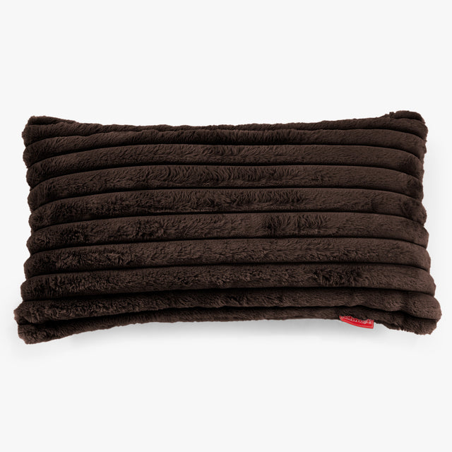 Obdĺžnikový dekoračný poťah na vankúš XL 40 x 80 cm - Ultra plyšový kord Sobolia 01