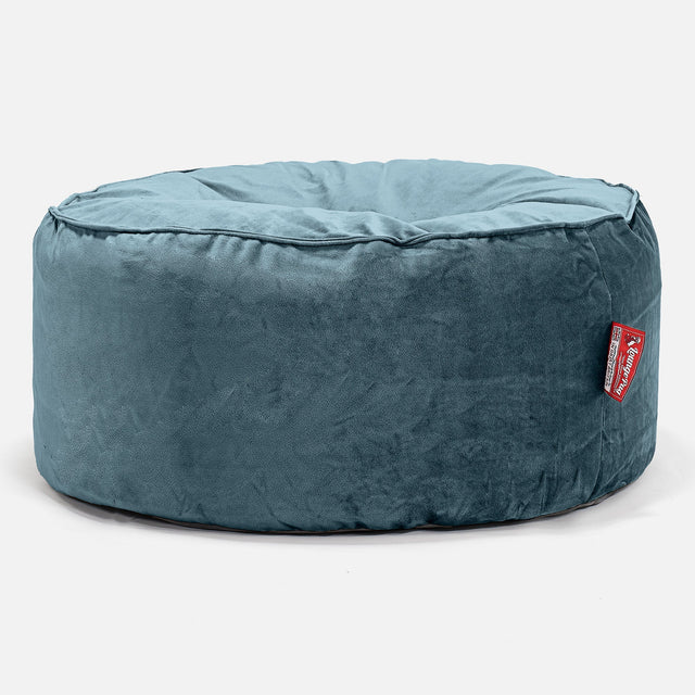 Velká okrúhla taburetka - Zamat Modrozelená 01