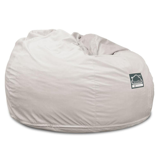 Veľký sedací vak z pamäťovej peny CloudSac 510 XL - Zamat Strieborná 05