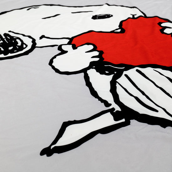 Snoopy Deka / prikrývka Sherpa - Srdce 03