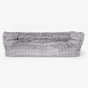 3-miestna pohovka sedací vak Albert 2.0 - Umelá kožušina Bublina Šedá