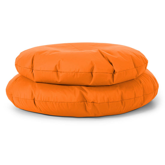 Flexforma Okrúhly Detský Sedací Vak ako Podlahový Vankúš 2–14 Rokov - Jednoduché Čistenie Oranžová 03