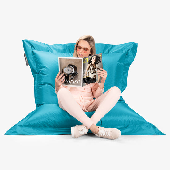 Obrovský sedací vak XXL - SmartCanvas™ Cyanová 05