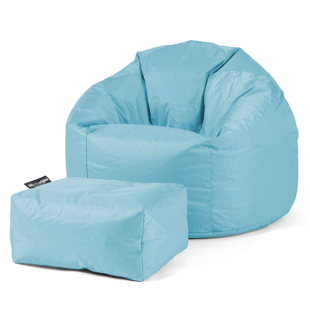 Klasická stolička sedací vak - SmartCanvas™ Cyanová 02