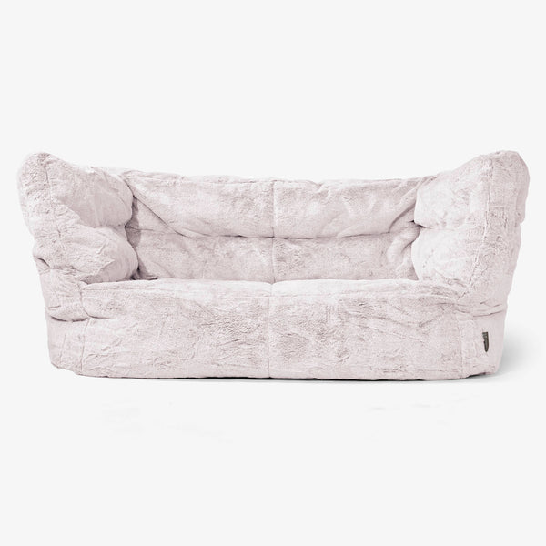 2-miestna pohovka sedací vak Albert 2.0 - Falošná králičia kožušina Prašná ružová