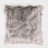 Dekoračný poťah na vankúš 47 x 47 cm - Mongolská Umelá Kožušina Šedá 01