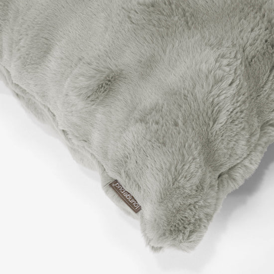 Dekoračný poťah na vankúš 47 x 47 cm - Umelá kožušina Bublina Šalviová zelená 02