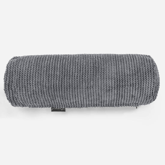 Dekoračný valčekový poťah na vankúš 20 x 55 cm - Pom Pom Čierna 02