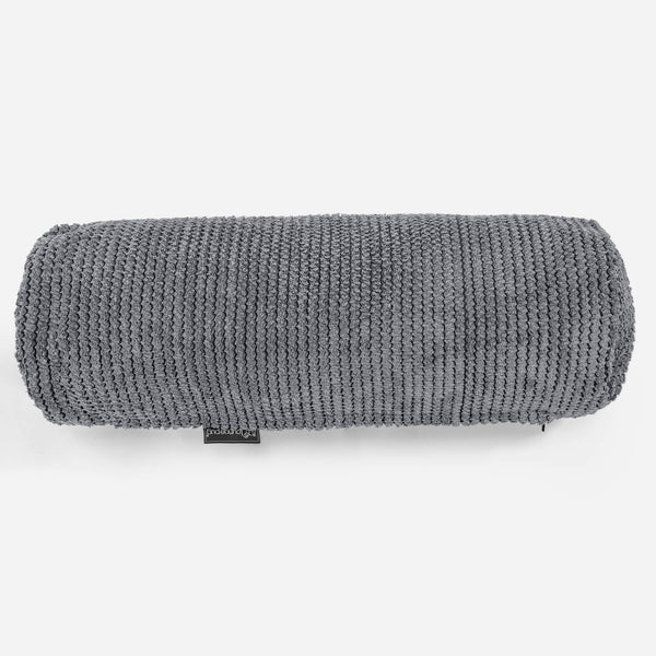 Dekoračný valčekový poťah na vankúš 20 x 55 cm - Pom Pom Čierna 01