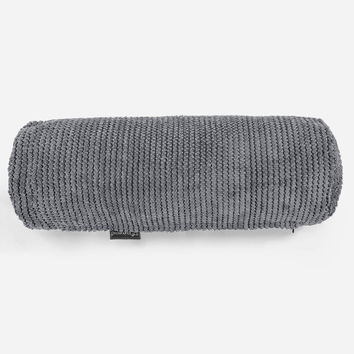 Dekoračný valčekový poťah na vankúš 20 x 55 cm - Pom Pom Čierna 02