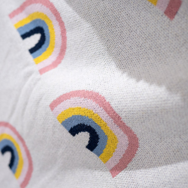 Deka / prikrývka - Pletené Dúha Fabric Close-up Image