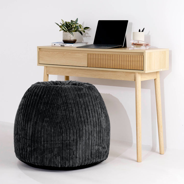 Ergonomické kancelárske pouf-kreslo - Menčester Čierna - 02