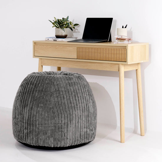 Ergonomické kancelárske pouf-kreslo - Menčester Grafitová šedá - 02