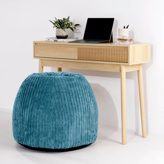 Ergonomické kancelárske pouf-kreslo - Menčester Morská modrá - 02