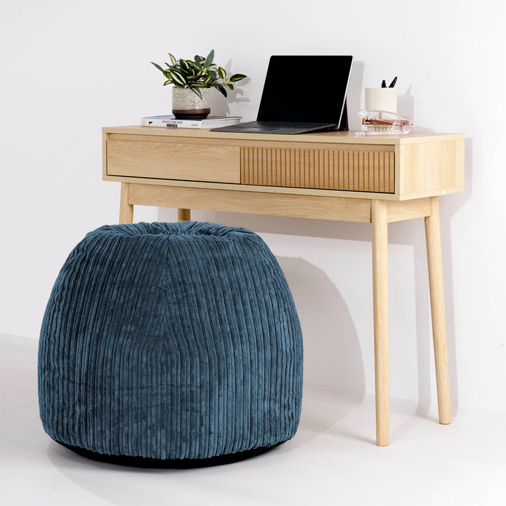 Ergonomické kancelárske pouf-kreslo - Menčester Námornícka modrá - 02