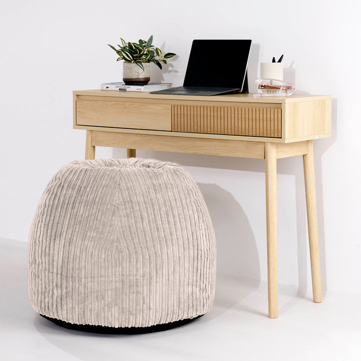 Ergonomické kancelárske pouf-kreslo - Menčester Slonovinová - 02