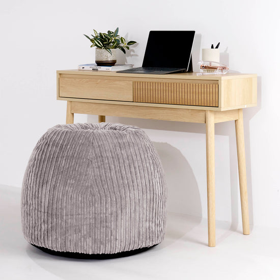 Ergonomické kancelárske pouf-kreslo - Menčester Strieborná šedá - 02