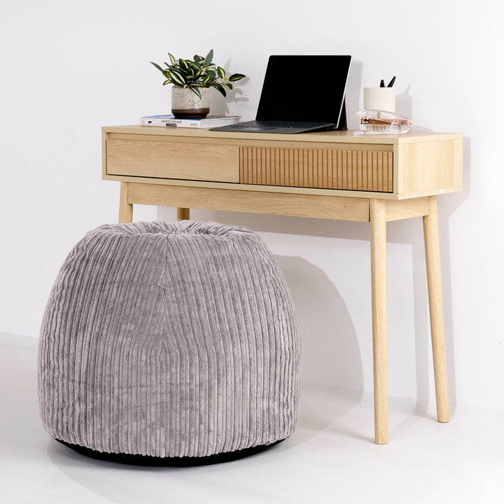 Ergonomické kancelárske pouf-kreslo - Menčester Strieborná šedá - 02