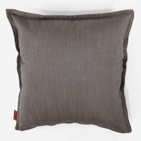 Extra veľký dekoračný poťah na vankúš 70 x 70 cm - Ľanový vzhľad Bridlicovo šedá 01