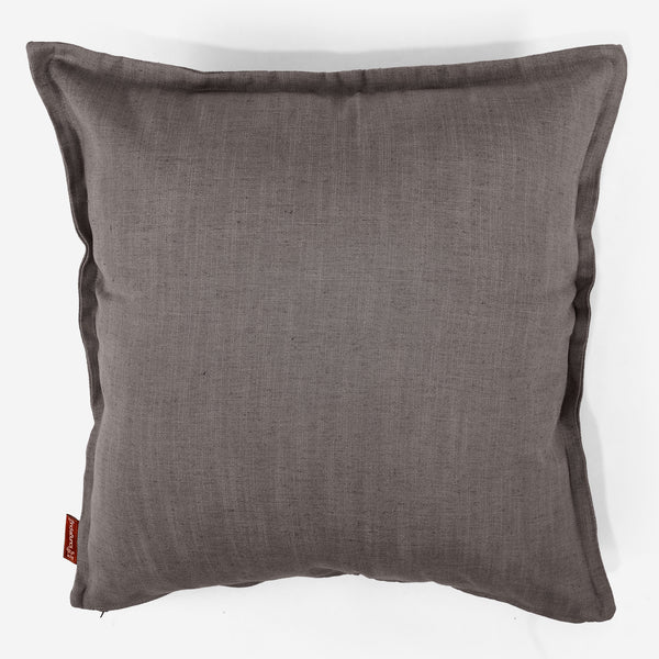 Extra veľký dekoračný poťah na vankúš 70 x 70 cm - Ľanový vzhľad Bridlicovo šedá 01