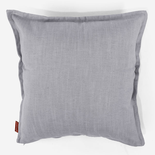Extra veľký dekoračný poťah na vankúš 70 x 70 cm - Ľanový vzhľad Strieborná 01