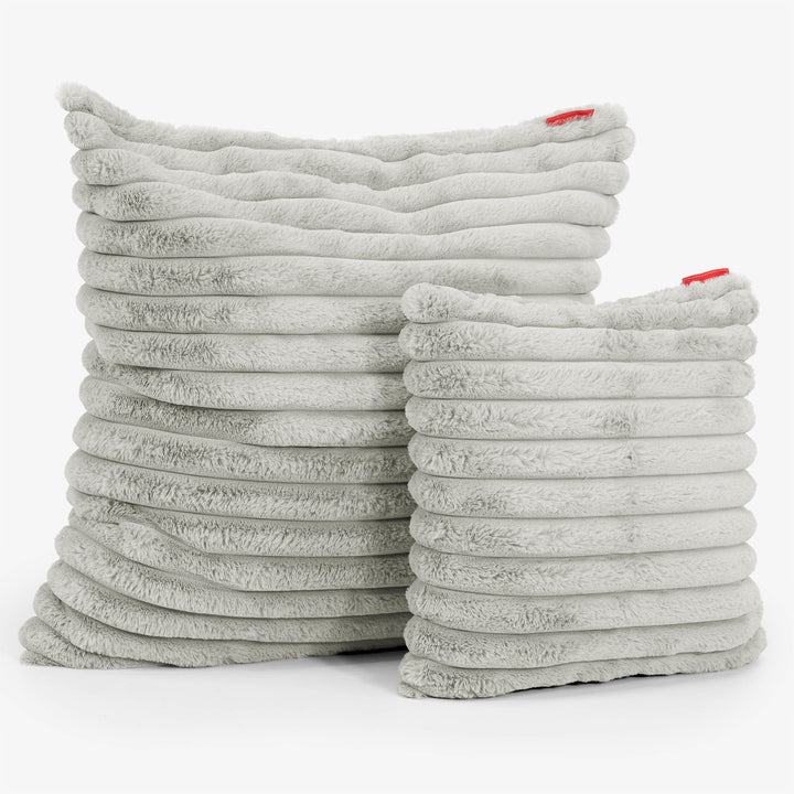 Extra veľký dekoračný poťah na vankúš 70 x 70 cm - Ultra plyšový kord Šalviová zelená 02