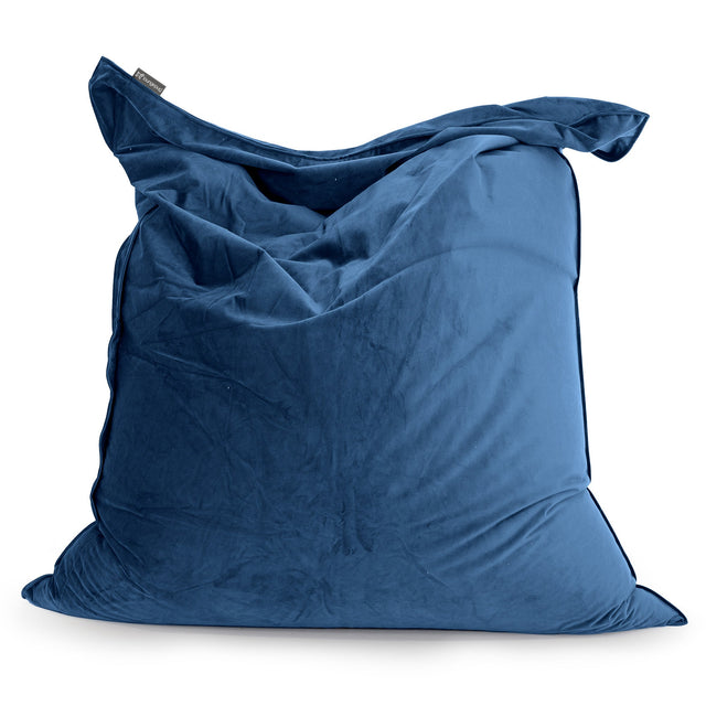 Extra veľký sedací vak - Zamat Námornícka modrá 01