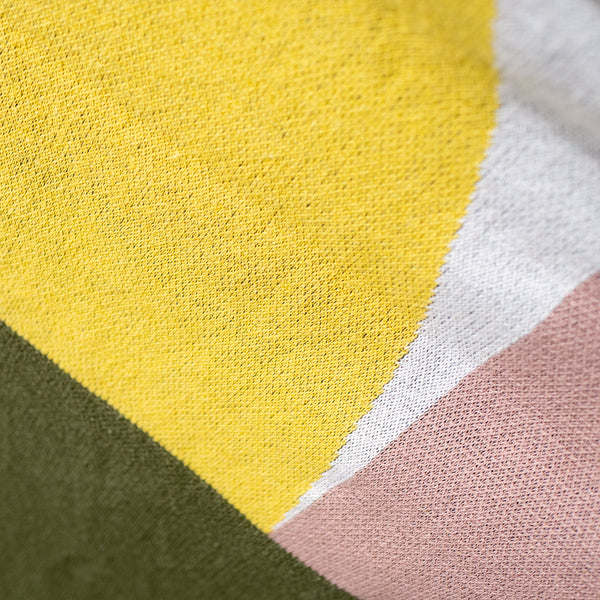 Deka / prikrývka - Pletené Geometrický farebný blok Zelená Fabric Close-up Image