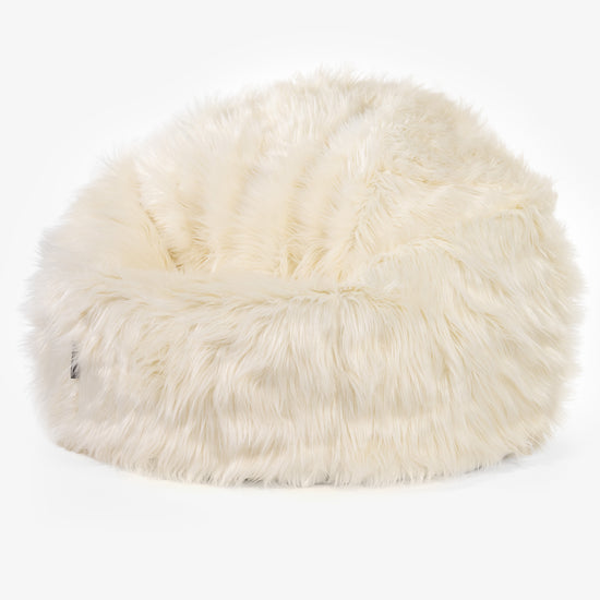 Klasická stolička sedací vak - Mongolská Umelá Kožušina Smotanová 01