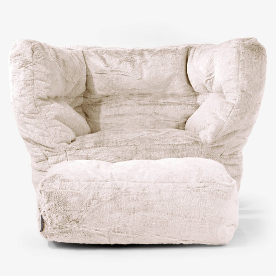 Kreslo sedací vak Albert 2.0 - Falošná králičia kožušina Zlatohnedá 02