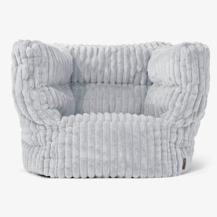 Kreslo sedací vak Albert 2.0 - Ultra plyšový kord Modré kačacie vajce 01