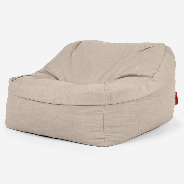 Kreslo sedací vak Sloucher - Ľanový vzhľad Smotanová 01