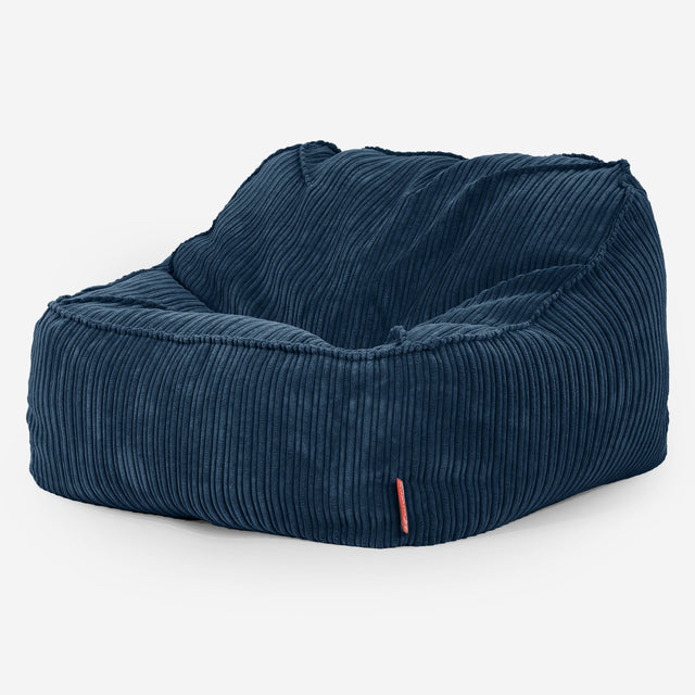 Kreslo sedací vak Sloucher - Menčester Námornícka modrá 01
