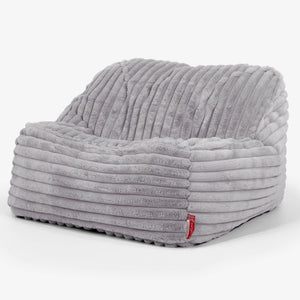 Kreslo sedací vak Sloucher - Ultra plyšový kord Šedá