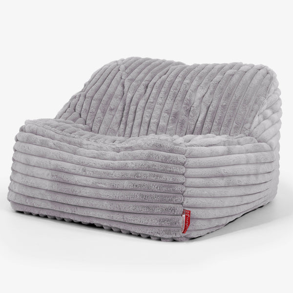Kreslo sedací vak Sloucher - Ultra plyšový kord Šedá 01