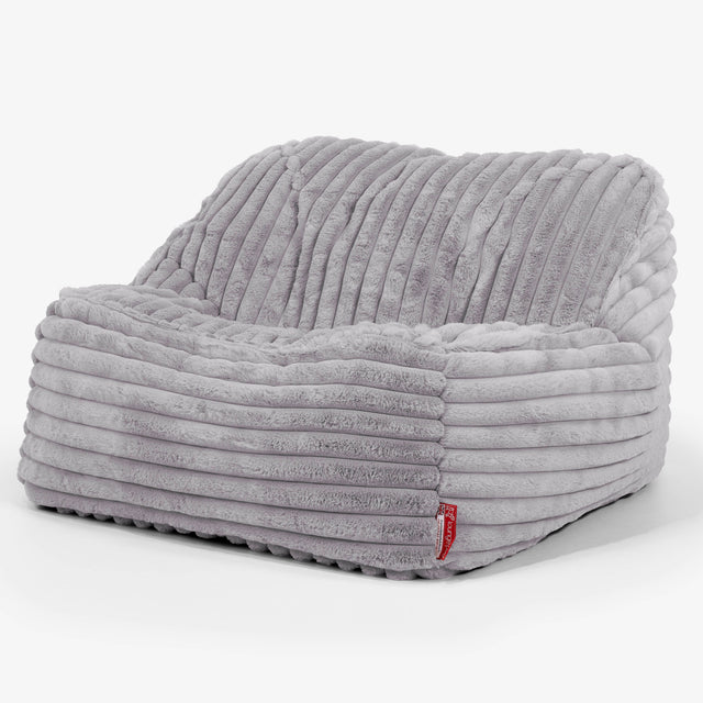 Kreslo sedací vak Sloucher - Ultra plyšový kord Šedá 01