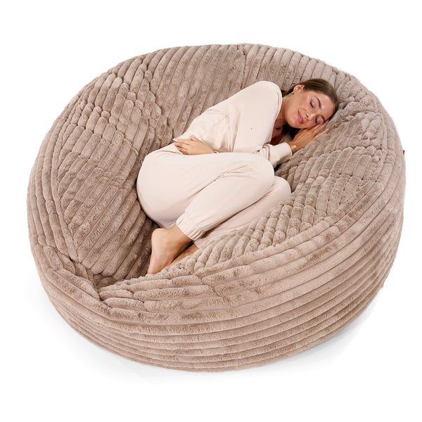 Mega mamutia pohovka sedací vak - Ultra plyšový kord Norková