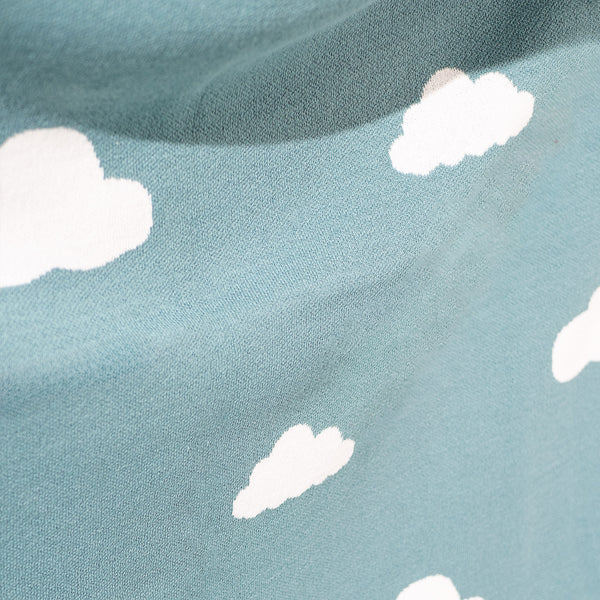 Deka / prikrývka - Pletené Mrak Modrá Fabric Close-up Image
