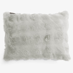Obdĺžnikový dekoračný poťah na vankúš 35 x 50 cm - Umelá kožušina Bublina Šalviová zelená